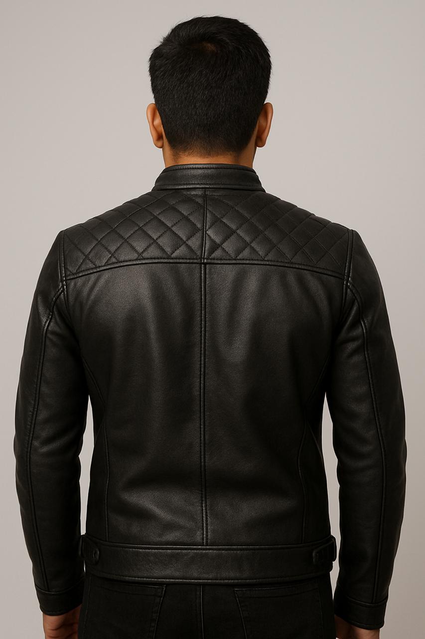 Man in Black Leather Jacket 😎